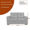 Ver imagem 2 de Sofá Olga 2 Lugares Fixo 151cm Café Couro Capuccino Estrutura Madeira Sallar Home