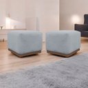 Ver imagem 2 de Kit 2 Puffs Decorativos para Sala Dalilla Boucle Persa Cores