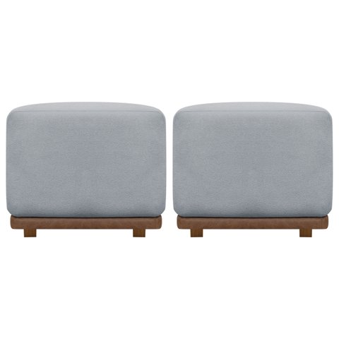 Kit 2 Puffs Decorativos para Sala Dalilla Boucle Persa Cores