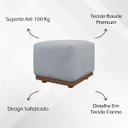 Ver imagem 3 de Kit 2 Puffs Decorativos para Sala Dalilla Boucle Persa Cores