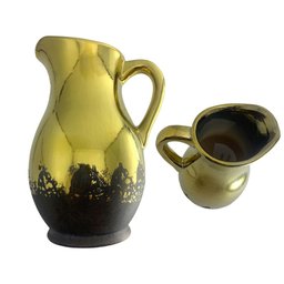 Jarra Decorativa Colonial Vintage Dourada Grande espelhado Espressione jarra decorativo Ouro, Jarra  - 2