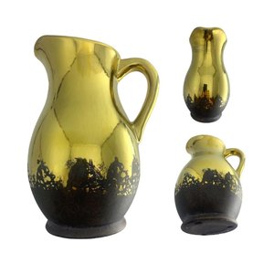 Jarra Decorativa Colonial Vintage Dourada Grande espelhado Espressione jarra decorativo Ouro, Jarra 