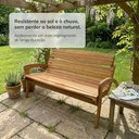 Ver imagem 4 de Namoradeira Isa 134cm em Madeira Maciça para Jardim e Área Externa – Banco 2 Lugares com Encosto e B