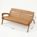 Ver imagem 2 de Namoradeira Isa 134cm em Madeira Maciça para Jardim e Área Externa – Banco 2 Lugares com Encosto e B