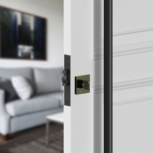 Fechadura Rolete Banheiro Roseta Quadrada 4345r 3f Roseta Quadrada Inox - 4345r Antique Oxidado