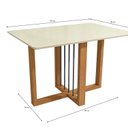 Ver imagem 4 de Conjunto Mesa Antonela com 4 Cadeiras Bege/Canela/Fendi
