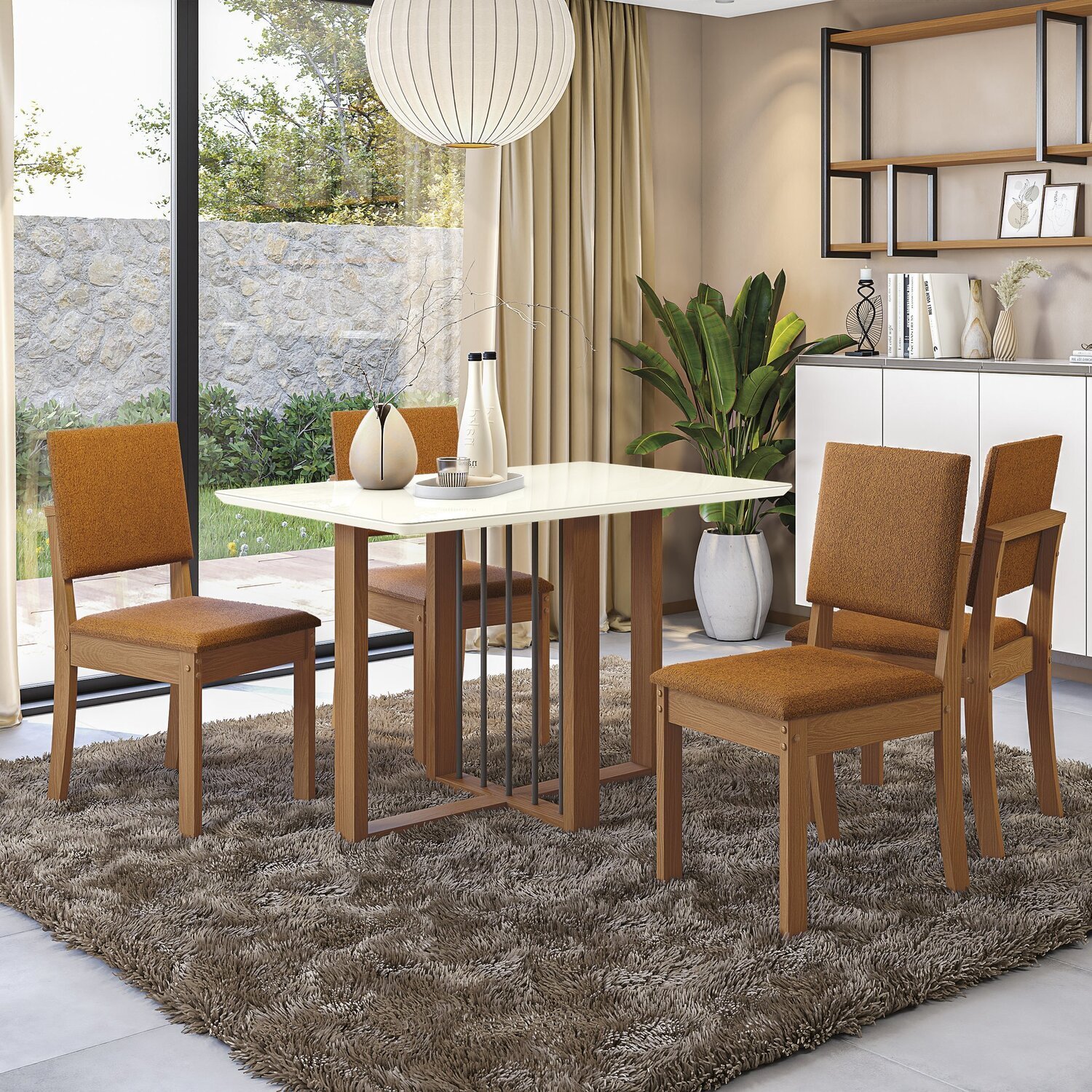 Conjunto Mesa Antonela com 4 Cadeiras - 1