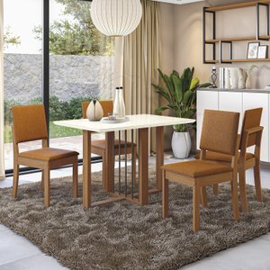 Conjunto Mesa Antonela com 4 Cadeiras