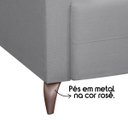Ver imagem 5 de Sofá Fixo 2 Lugares 1,60 Espanha Living Linho Pés Metal e Molas:linho Cinza Claro