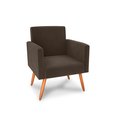 Ver imagem 2 de Poltrona Decorativa Dallas Veludo Marrom E426 - Matrix