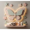 Ver imagem 1 de Prateleira Iluminada Borboleta