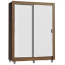 Ver imagem 3 de Guarda-roupa Solteiro Madesa Dallas 2 Portas de Correr 2 Gavetas com Pés - Rustic/branco