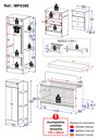 Ver imagem 4 de Jogo de Quarto Infantil com Colchão Incluso Trevalla Móveis Pom Pom - Madeirado/Branco
