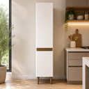 Ver imagem 3 de Armário Paneleiro Cozinha Simples Multiuso 2 Portas Margarida 40cm Cor Branco - Mademóvel