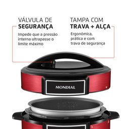 Panela de Pressão Elétrica Mondial Pe-39 5 Litros 900w 127v - 5