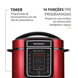 Panela de Pressão Elétrica Mondial Pe-39 5 Litros 900w 127v - 6