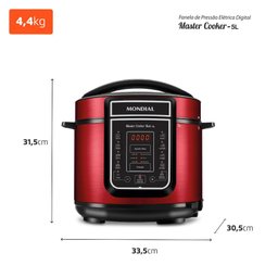 Panela de Pressão Elétrica Mondial Pe-39 5 Litros 900w 127v - 8