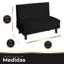 Ver imagem 6 de Canto Italy Confortável para Apartamento Cozinha e Restaurantes Suede Preto