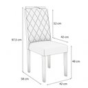 Ver imagem 5 de Conjunto Mesa Jade com 4 Cadeiras 105cm x 105cm x 80cm Bege/Euca/Fendi