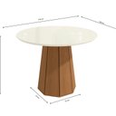Ver imagem 4 de Conjunto Mesa Jade com 4 Cadeiras 105cm x 105cm x 80cm Bege/Euca/Fendi