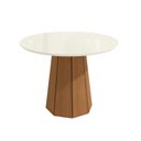 Ver imagem 3 de Conjunto Mesa Jade com 4 Cadeiras 105cm x 105cm x 80cm Bege/Euca/Fendi