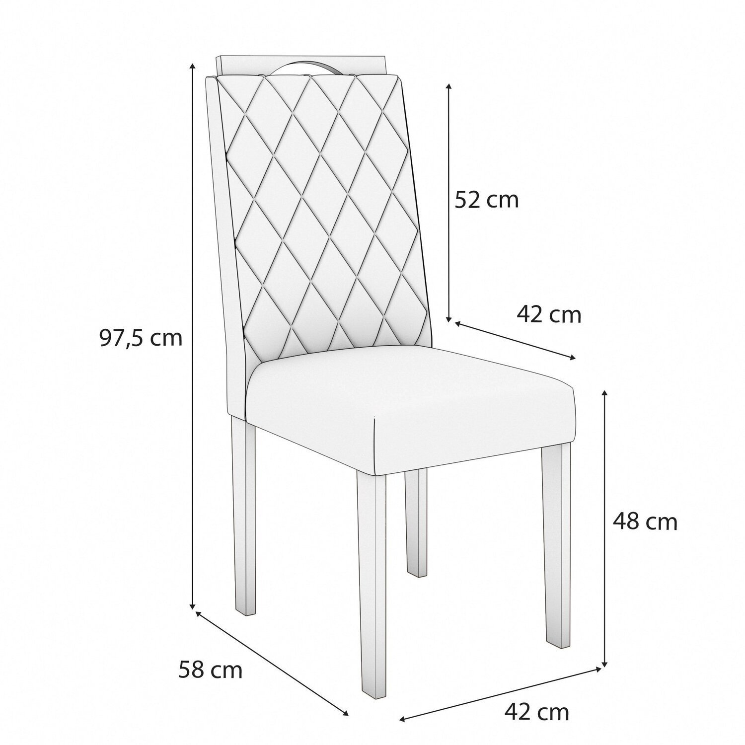 Conjunto Mesa Jade com 4 Cadeiras 105cm X 80cm X 105cm - 5