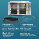 Ver imagem 4 de Elite Gourmet Forno de Convecção 47.5qt com Porta Francesa e Rotisserie (inox)