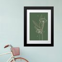 Ver imagem 1 de Quadro Planta Minimalista Verde - 60x48cm:moldura Preta
