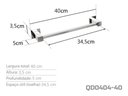 Ver imagem 3 de Toalheiro 40 Cm Inox - Kromus Qd0404-40