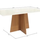 Ver imagem 4 de Conjunto Mesa Lotus com 4 Cadeiras 78x160x90 cm Bege/Canela/Fendi
