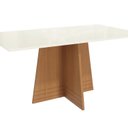 Ver imagem 3 de Conjunto Mesa Lotus com 4 Cadeiras 78x160x90 cm Bege/Canela/Fendi
