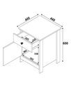 Ver imagem 3 de Mesa de Cabeceira Colonial 44cm com 1 Gaveta 1 Porta Branco