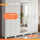 Ver imagem 4 de Guarda Roupas Casal com Espelho 8 Portas 6 Gavetas 100% MDF Serena