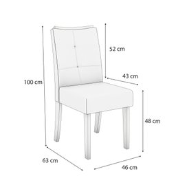 Conjunto Mesa Graviola com 6 Cadeiras - 5