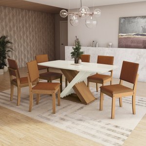 Conjunto Mesa Graviola com 6 Cadeiras