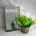 Ver imagem 2 de Conjunto decoração livro verde + vaso artesanal trançado