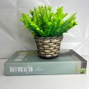 Ver imagem 4 de Conjunto decoração livro verde + vaso artesanal trançado