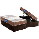 Ver imagem 1 de Cama Box Baú Solteiro: Colchão Espuma Probel D28 Guarda Costas Double Face + Base CRC Suede Brown(