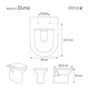 Ver imagem 3 de Tampa de Vaso Sanitário com Amortecedor Duna Creme (Bege) para bacia Deca