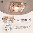 Ver imagem 6 de 4 Spot de Cristal Espelhado Glint Rose Embutir MR16 Corredor LUP66