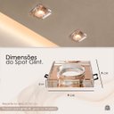 Ver mais imagens de 4 Spot de Cristal Espelhado Glint Rose Embutir MR16 Corredor LUP66