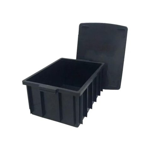 Caixa Plástica 26 Litros Preta com Tampa Lar Plásticos