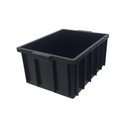 Ver imagem 3 de Caixa Plástica 26 Litros Preta com Tampa Lar Plásticos
