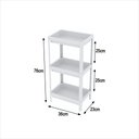 Ver imagem 3 de Estante Geo Multiuso Organizador Compacto 3 Prateleiras 76cm - Branco