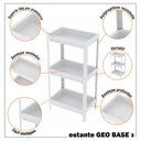 Ver imagem 2 de Estante Geo Multiuso Organizador Compacto 3 Prateleiras 76cm - Branco