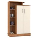 Ver imagem 1 de Armário Multiuso 2 Portas 6 Prateleiras Elite - Demóbile Cor Amendola/off White