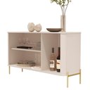 Ver imagem 3 de Buffet Tucupí Aparador Sala Off White Dourado Jb Bechara