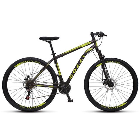 Bicicleta Athena Aro 29 em Aço com 21 Marchas Colli Preto/amarelo