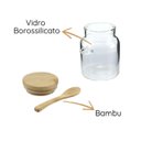 Ver imagem 2 de Porta Mantimento em Vidro Borossilicato com Tampa e Colher em Bambu 250ml - Dynasty