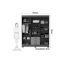 Ver imagem 4 de Guarda Roupa Solteiro Débora 6 Portas e 3 Gavetas C/ Espelho Branco - Acp
